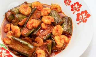 Prawn  Brinjal Curry